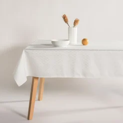 Obrusy, Serwetki I Bieżniki|Obrusy, Serwetki I Bieżniki| Obrus geometryczny biały KLARA 140x240 cm