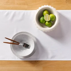 Obrusy, Serwetki I Bieżniki|Obrusy, Serwetki I Bieżniki|inny Obrus kremowy w falowane linie WAVES 40x120 cm