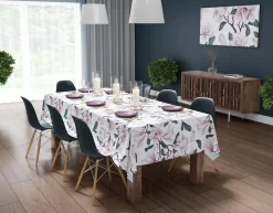 Obrusy, Serwetki I Bieżniki|Obrusy, Serwetki I Bieżniki| Obrus na stół w kwiaty 140x220 cm