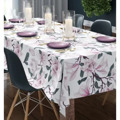 Obrus na stół w kwiaty 140x280 cm