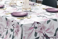 Obrus na stół w kwiaty 140x280 cm