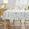 Obrus w kwiaty wiosenny biały 140x200 cm
