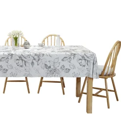 Obrusy, Serwetki I Bieżniki|Obrusy, Serwetki I Bieżniki| Obrus w szare kwiaty 140x220 cm