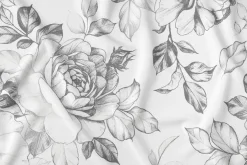 Obrusy, Serwetki I Bieżniki|Obrusy, Serwetki I Bieżniki| Obrus w szare kwiaty 140x220 cm