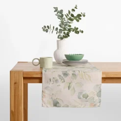 Obrusy, Serwetki I Bieżniki|Obrusy, Serwetki I Bieżniki|inny Obrus z lnem w liście GARDENA 40x120 cm