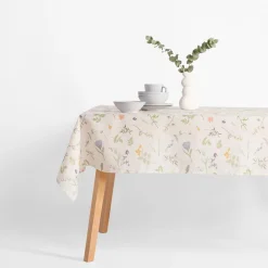 inny Obrus z lnem w polne kwiaty GARDENA 140x240 cm