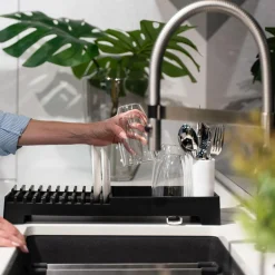 Vialli Design Ociekacz do naczyń czarny LIVIO DUO