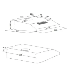 Okapy|ZHEF Okap podszafkowy OKPZH15EF