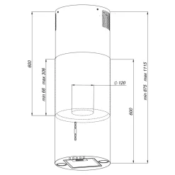 Okapy|ZHEF Okap wyspowy OKPZH05EF