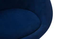 Okrągły fotel obrotowy MABUN granatowy