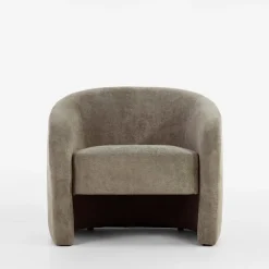 inny Okrągły fotel wypoczynkowy szary MOLINIO