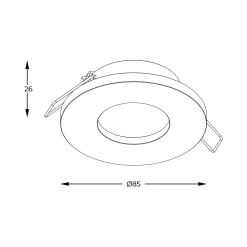 Zumaline Oprawa halogenowa oczko IP 44 czarna CHIPA DL