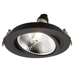 Zumaline Oprawa halogenowa wpuszczana oczko czarna CHUCK 16 cm