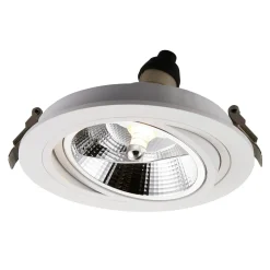 Spoty Wpuszczane|Zumaline Oprawa halogenowa wpuszczana oczko biała CHUCK 16 cm