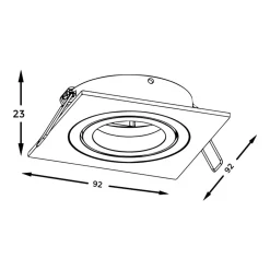 Zumaline Oprawa halogenowa wpuszczana biała CHUCK