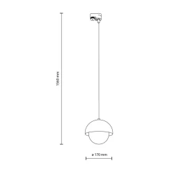 Szynoprzewody|Spoty Montowane Na Szynie|TK Tomasz Krywult Oprawa na szynoprzewód wisząca czarna TRACER BONO