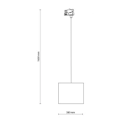 TK Tomasz Krywult Oprawa z abażurem na szynoprzewód 3-obwodowy TRACER CZARNY
