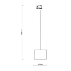 Szynoprzewody|Spoty Montowane Na Szynie|TK Tomasz Krywult Oprawa z abażurem na szynoprzewód 3-obwodowy TRACER JUTA