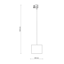 TK Tomasz Krywult Oprawa z abażurem na szynoprzewód 3-obwodowy TRACER BIAŁY
