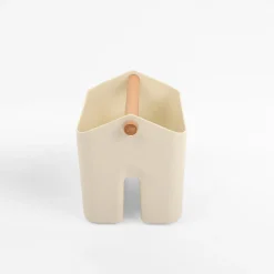 Akcesoria Łazienkowe|Akcesoria Łazienkowe|inny Organizer łazienkowy kremowy 17,5x12x14,7 cm