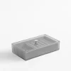 inny Organizer na biżuterię z pokrywką 18x10x4,2 cm szary