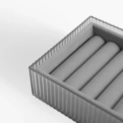 inny Organizer na biżuterię z pokrywką 18x10x4,2 cm szary