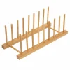 Organizer stojak bambusowy na talerze i pokrywki 34x12 cm