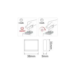 Oświetlenie Wewnętrzne|Oświetlenie Podszafkowe| Oświetlenie LUMEN 3-punktowe QUADRO LED Z-3FOT-BI-BZ-TS, barwa zimna