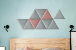 Panele Ścienne|Frizy Panel tapicerowany FIBI PROSTOKĄT 40x20, jasnoszary