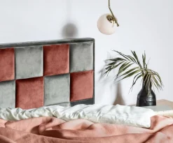 Frizy Panel tapicerowany FIBI PROSTOKĄT 45x15, platynowy