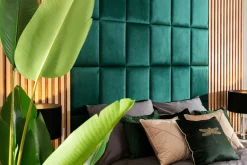 Frizy Panel tapicerowany FIBI PROSTOKĄT 45x30 cm, butelkowana zieleń