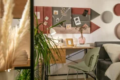 Panele Ścienne|Frizy Panel tapicerowany FIBI TRÓJKĄT 26x30, platynowy