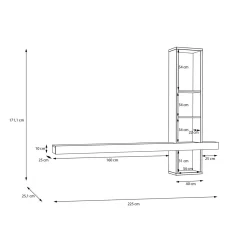 FORTE Panel wiszący pod telewizor LOUOTO