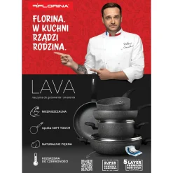 Garnki, Patelnie I Pokrywki|Florina Patelnia głęboka LAVA STONE by Mateusz Gessler 28 cm