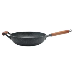 Garnki, Patelnie I Pokrywki| Patelnia WOK z drewnianą rączką 30 cm