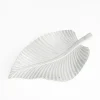inny Patera dekoracyjna biała LIŚĆ 35 cm