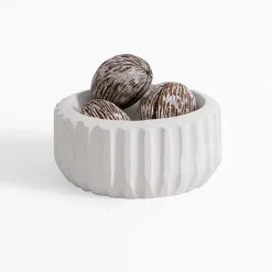 Patery Dekoracyjne|inny Patera dekoracyjna żłobiona biała 20 cm