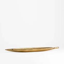 Patery Dekoracyjne|inny Patera dekoracyjna złota LIŚĆ 47.5 cm