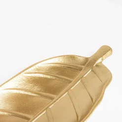 Patery Dekoracyjne|inny Patera dekoracyjna złota LIŚĆ 47.5 cm