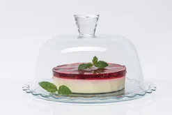 Miski, Patery I Półmiski| Patera szklana z kloszem PATISSERIE 24 cm