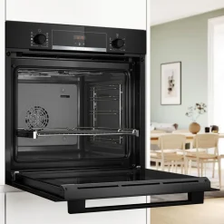 BOSCH Piekarnik seria 4 termoobieg z parą czarny HQA534EB3