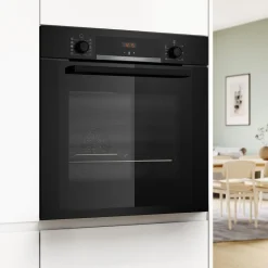 Piekarniki|BOSCH Piekarnik seria 4 termoobieg z parą czarny HQA334EB3