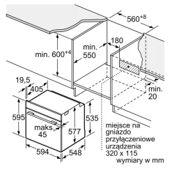 Piekarniki|BOSCH Piekarnik do zabudowy seria 8 inox/czarny HBG7363B1