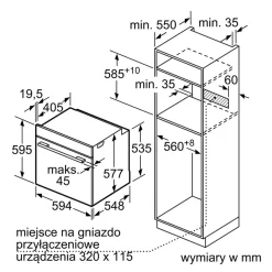 Piekarniki|BOSCH Piekarnik do zabudowy seria 8 inox/czarny HBG7363B1
