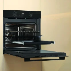 WHIRLPOOL Piekarnik do zabudowy z hydrolizą czarny OMK58HU1B