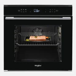 WHIRLPOOL Piekarnik elektryczny do zabudowy samoczyszczący, czarny W7 OM4 4S1 P BL