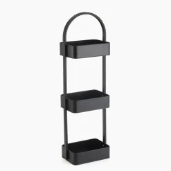 inny Półka łazienkowa czarna 21x15x73,5 cm