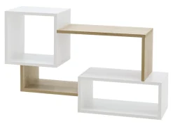 Półka nowoczesna TRIO dąb artisan/biały