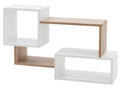 Półka nowoczesna TRIO dąb sonoma/biały