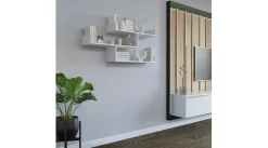 Półka potrójna biała TRIO 80 cm